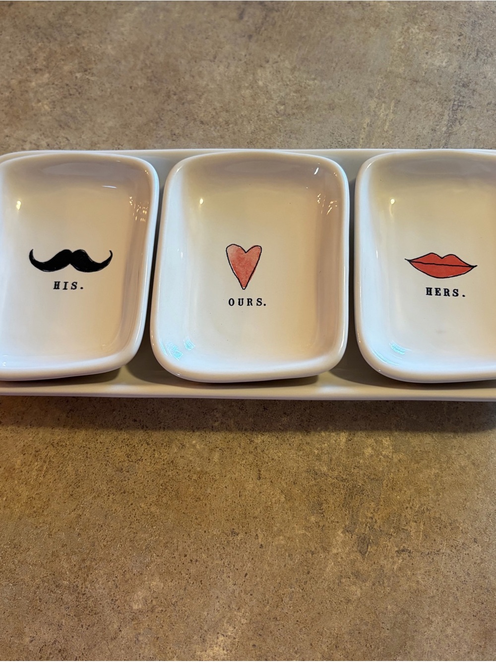 Rae Dunn “His, Hers, Ours” Artisan Collection Magenta